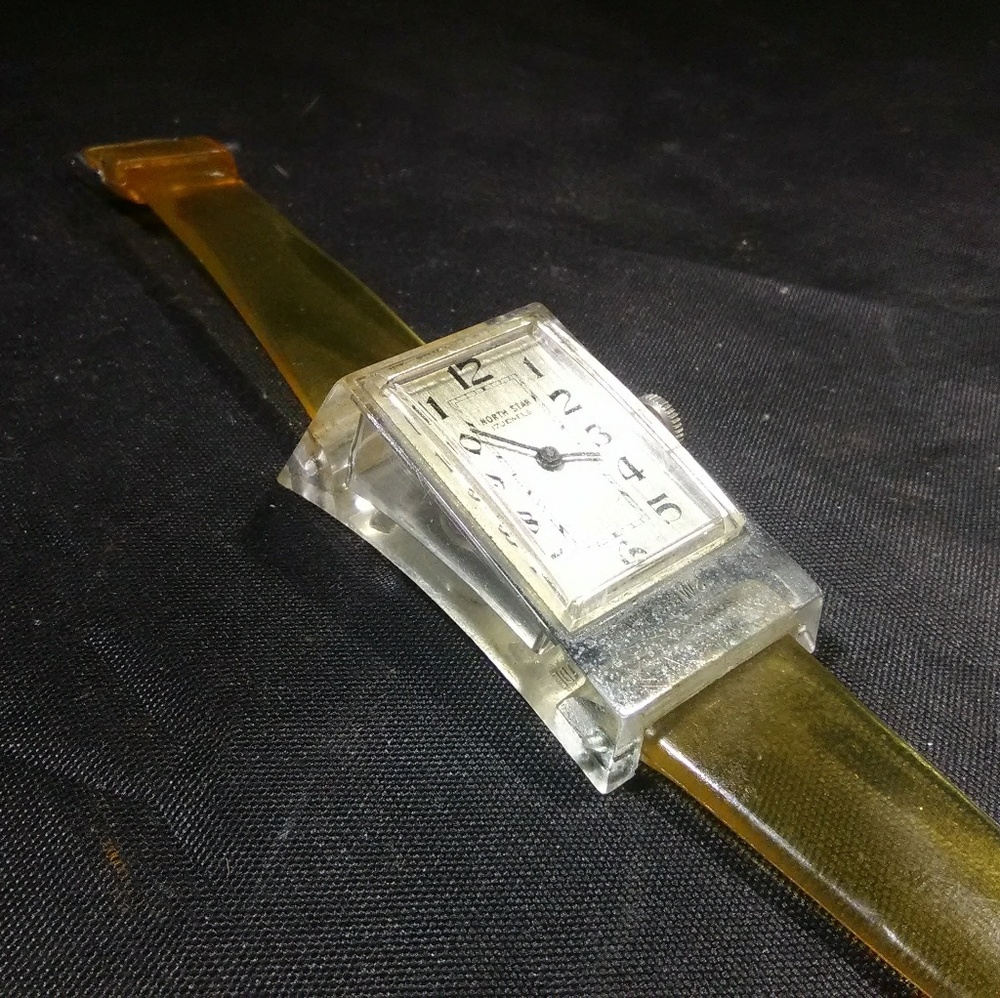 Vintage north Star lucite watch 17 jewels